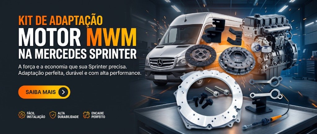Kit Completo de Adaptação Motor MWM 2.8 na Mercedes Sprinter - Fabricante Stockes